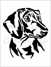 Dachshund Stencil Doxie Dog Breed Face 8.5" x 11" Reusable Sheet S664