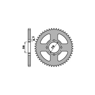 PBR 810 GETRIEBEKRANZ EISEN Z 34 P. 428 SUZUKI 125 GS-ES (DISC BRAKE) 1988