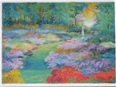 Steve Bloom ''Woman in Garden'' Serigraph w/coa ED# AP was $450 ON SALE
