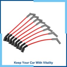 Pack 8 8.2mm 45 Degree Spark Plug Ignition Wire For Ls1 For Ls2 For Ls3 Engine