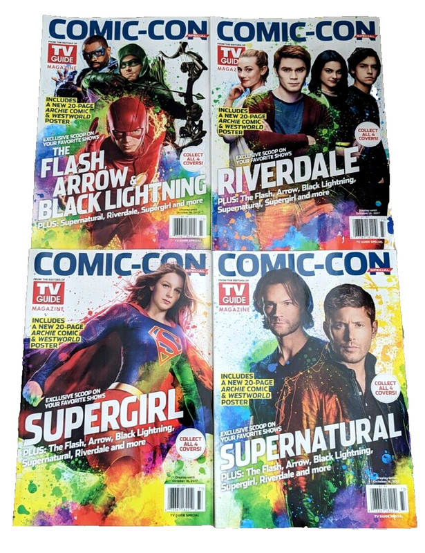 NEW! TV Guide SDCC San Diego Comic Con Special Magazine Set of 4 Covers 2017