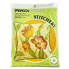 Paragon Tulip Fantasy Pillow 14 in. Square Needlepoint Kit 0856 Sweimier