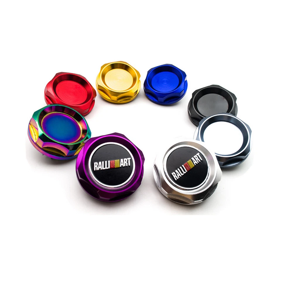 Chrome Ralli Art Alloy Metal Car Oil Filler Cap Racing Engine Tank Sump Cover - Image 2 of 4