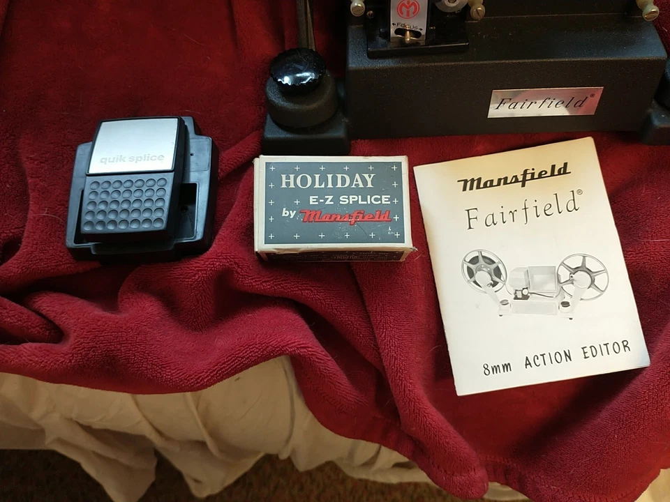 Vtg Mansfield "Fairfield" model 650 8mm Movie Film Reviewer/Editor w Instruction - Image 3 of 4