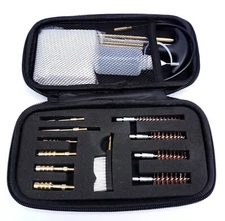 18-Piece Universal Gun Cleaning Kit with Lightweight Carry Case & Brass Tools