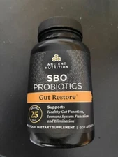 Ancient Nutrition SBO Probiotics GUT RESTORE,  60 caps 25 Billion CFU FREE SHIP