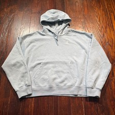 Jordan Hoodie Womens Small Blue Brooklyn Cropped Loose Fit Pullover FN4488