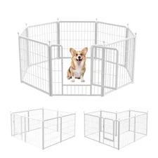 INFINIPOWER DOG PLAYPEN CAMPING YARD RV 24" 8 PANELS DOG PEN PUPPIES/SMALL DOGS
