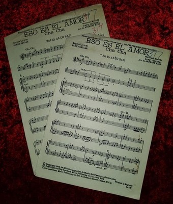 Eso Es El Amor Cha Cha Sheet Music (1st/2nd Alto Sax). Ref00069