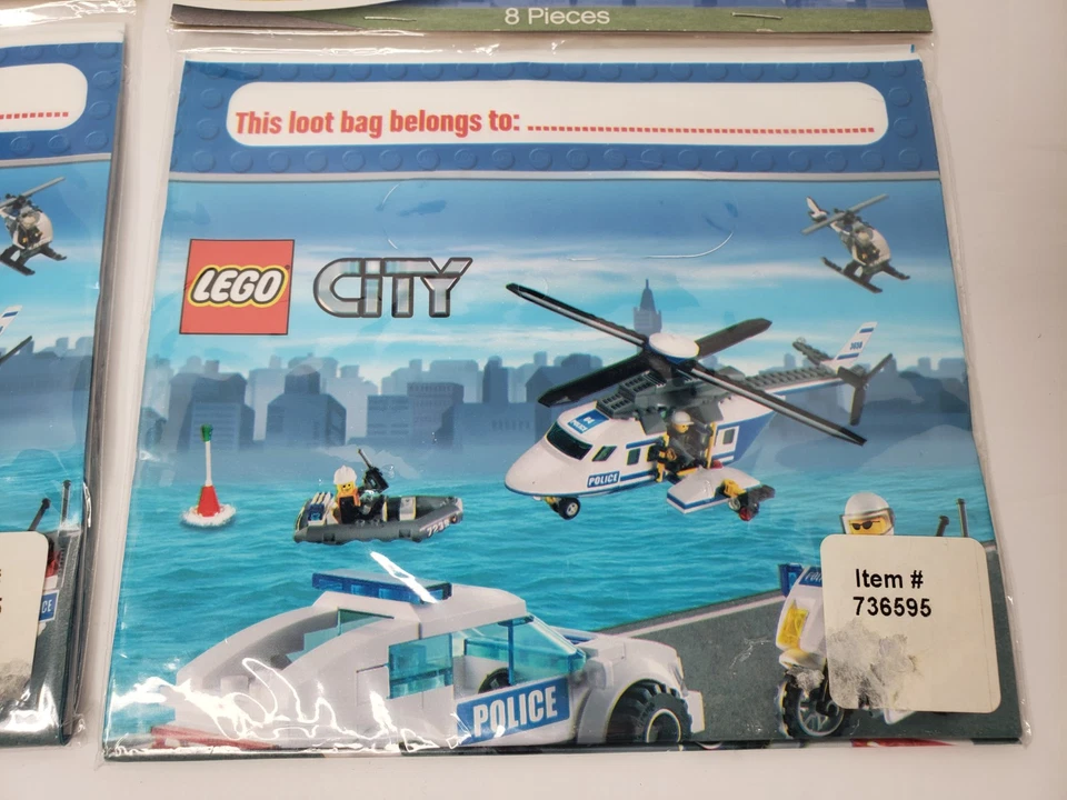 Lote de 2 bolsas de botín Lego City (suministros para fiestas) ¡NUEVAS! Foto 3 de 4