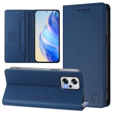 Redmi Note 11T Pro+/12T Pro/K50i RC01 Dunkelblau Leder Hülle mit Saugnapf Magne