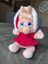 Miss Piggy Vintage 1987 Baby Christmas Plush Doll Ms. Claus Vintage Muppets 