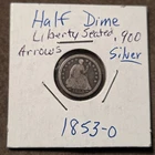 *"1853"-0  Arrows, Liberty Seated Half Dime Silver*