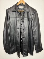 Kaleidoscope Black Real Leather Jacket Coat Womens UK 16