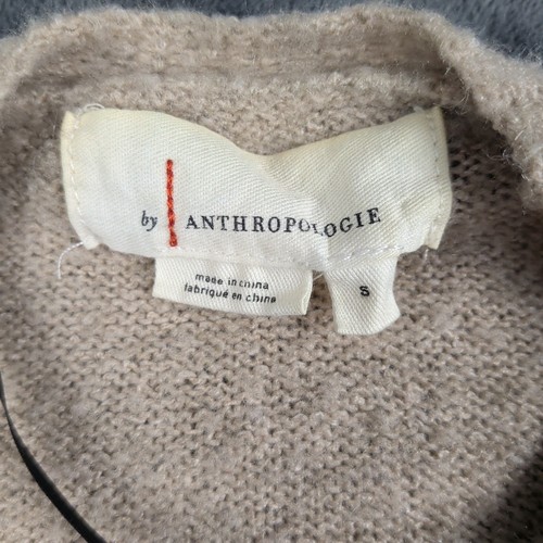 Cardigan donna Anthropologie taglia S marrone erica morbido accogliente minimalista - Foto 3 di 4