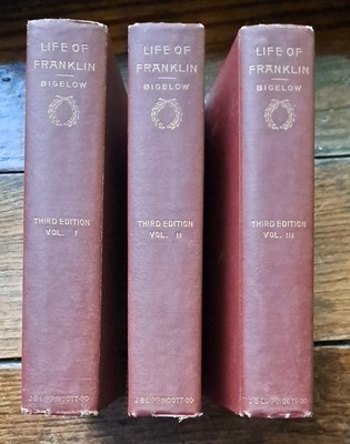 The Life Of Benjamin Franklin Written By Himself. Bigelow. 1893. 3 Volume Set
