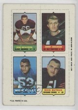 1969 Topps Mini-Cards (4-in-1) Gene Hickerson Donny Anderson Mike Lucci HOF 08wy