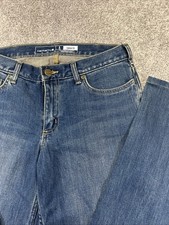 Carhartt Jeans Size 6 Tall Blue Rugged Flex Loose Fit Denim Women