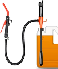 Portable Battery Transfer Pump - Adjustable Flow Gas Siphon Pump for Gasoline, D