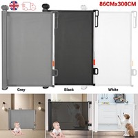 Retractable Pet Dog Gate Safety Guard Folding Baby Toddler Stair Gates Isolation