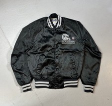 80s Kids Los Angels Raiders Satin Jacket Chalk Line Size 14/16