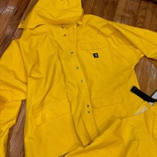 Carhartt Mayne PVC Rain Gear Set Yellow Men s 4XL Raincoat And Overalls