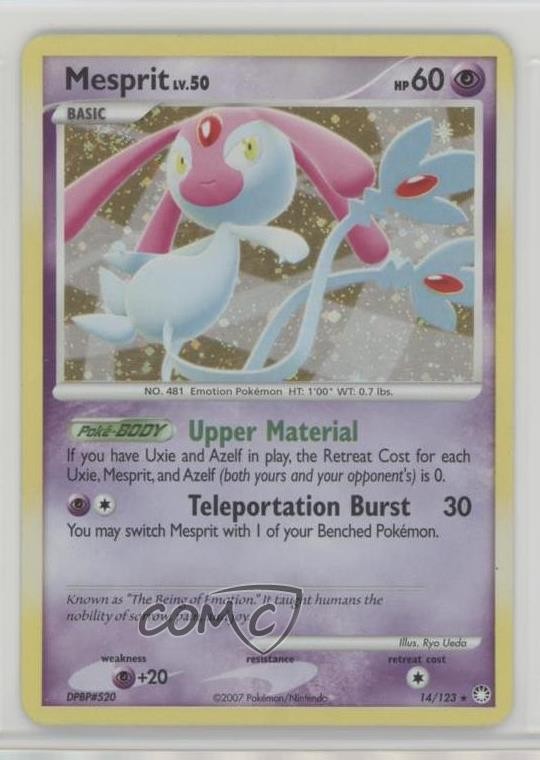 Mesprit Holo Pokémon Diamond & Pearl Mysterious Treasures #14 2007