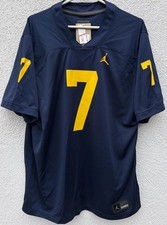 Nike Jordan Michigan Wolverines 7 Donovan Edwards Blue Jersey XL NWT MSRP 165