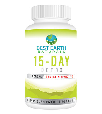 15 Day Detox Cleanse - Cascara Sagrada Aloe Probiotics Fiber Digestive Support