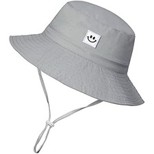 Toddler Sun Hat Beach Bucket Hat for Girls Boys Toddlers 2-5T 1pack Grey