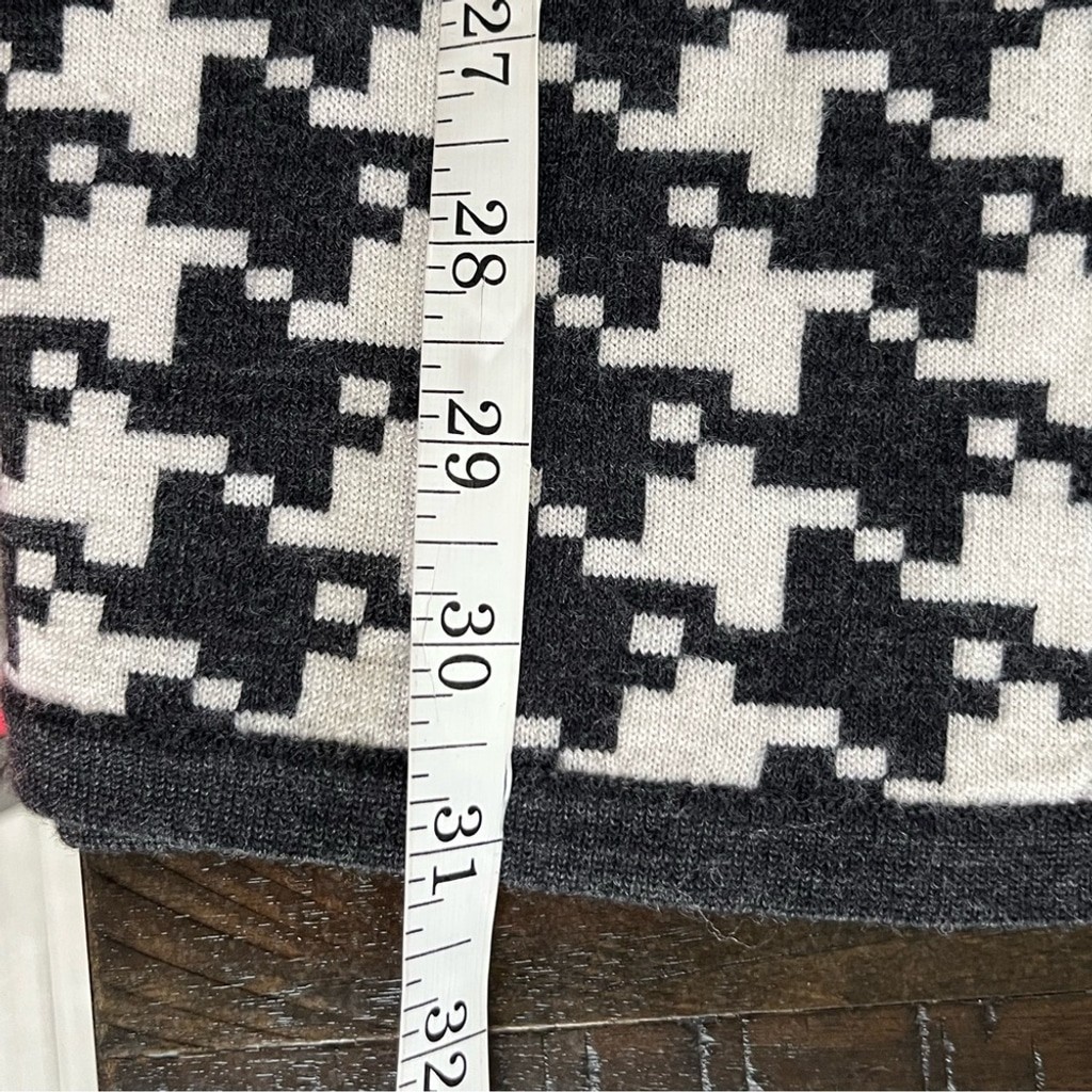 Pendleton Plus Merino Wool houndstooth Poncho One… - image 6