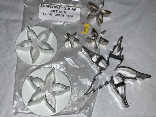 Sunflower Sugar Art SV-063 Parrot Tulip Cutter 7 Pc Set Fondant Mold Flower