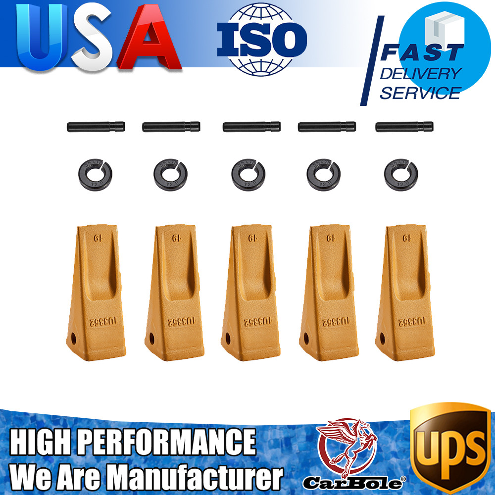 5X Bucket Teeth,9J2358 Pins 8E6359 RETAINER 1U3352 1U-3352 FOR CAT J350 214B 13B