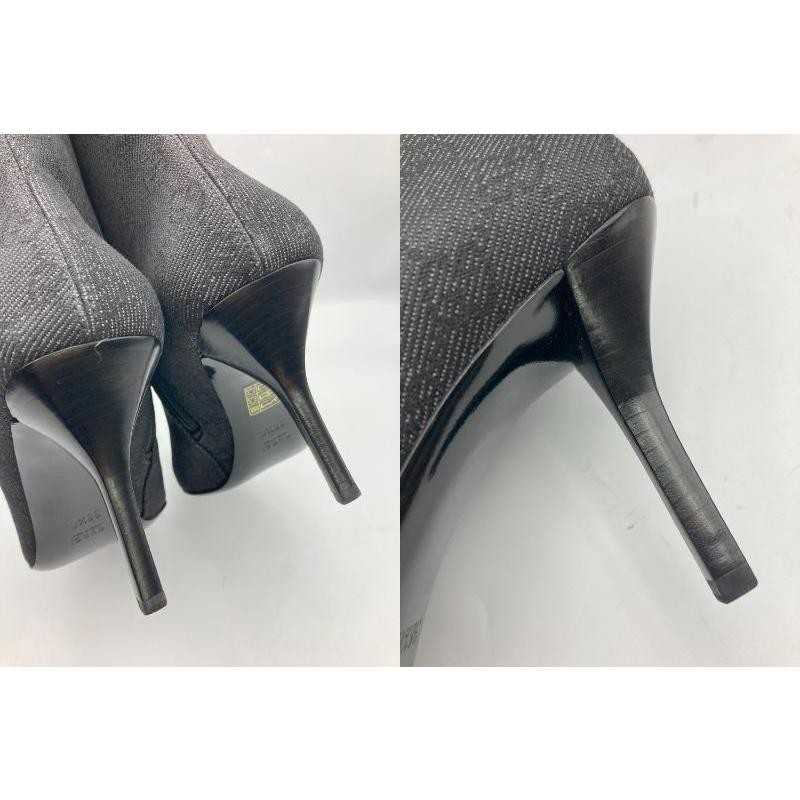 GUCCI Women's Short Side Zip Canvas/Leather Boots Size:38.5/JP:25.5 141172K Auth thumbnail 7