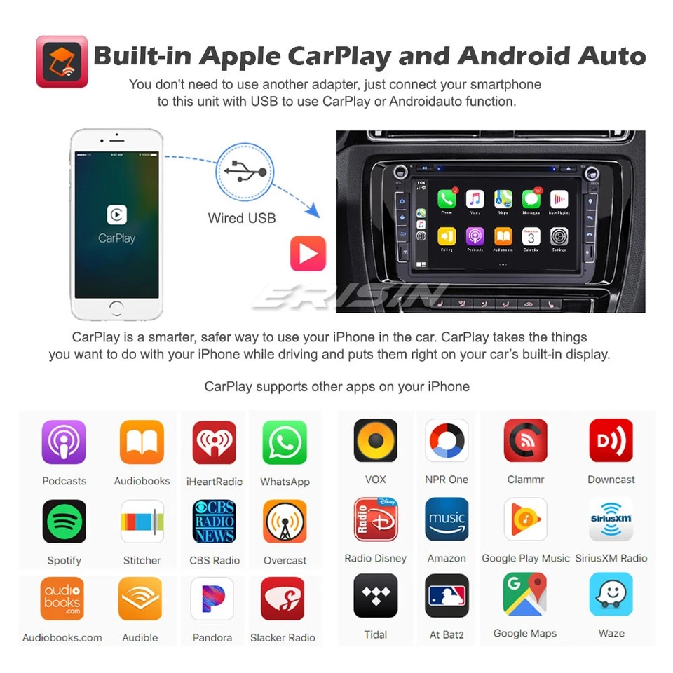 Android 12 DSP DAB+Autoradio GPS CarPlay 8" Für VW Passat Golf 5 Polo Tiguan EOS - Bild 2 von 4