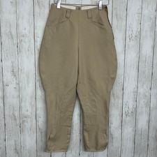 Vintage Unisex Tan Horse Equestrian Riding Trouser Pants Stretch Pockets 25 R