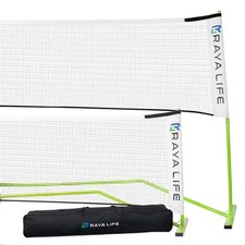 Portable Pickleball Net  Badminton Net 2 in 1-22ft Width Standard Net Size- ...