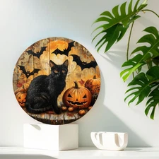 2D Flat - 2D Flat2D Flat 1pc,Printed,Round Aluminum Sign Wall Art,Vintage Metal