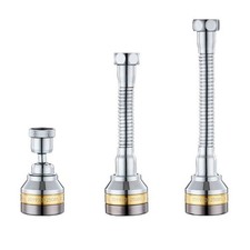 Rotating Brass Tap Faucet Aerator Extender Anti-splash 3 Levels Adjustable