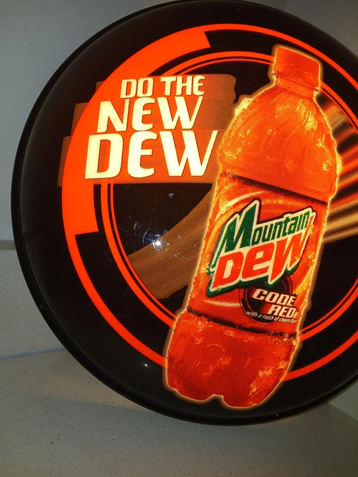 Letrero Mountain Dew "Do The New Dew" Código Luz Roja 17" EXCELENTE ESTADO. ¡RARO! Foto 2 de 4