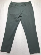 BYLT Everyday Pant 2.0 Men 36x28 Jade Green Slim Stretch Casual Chino