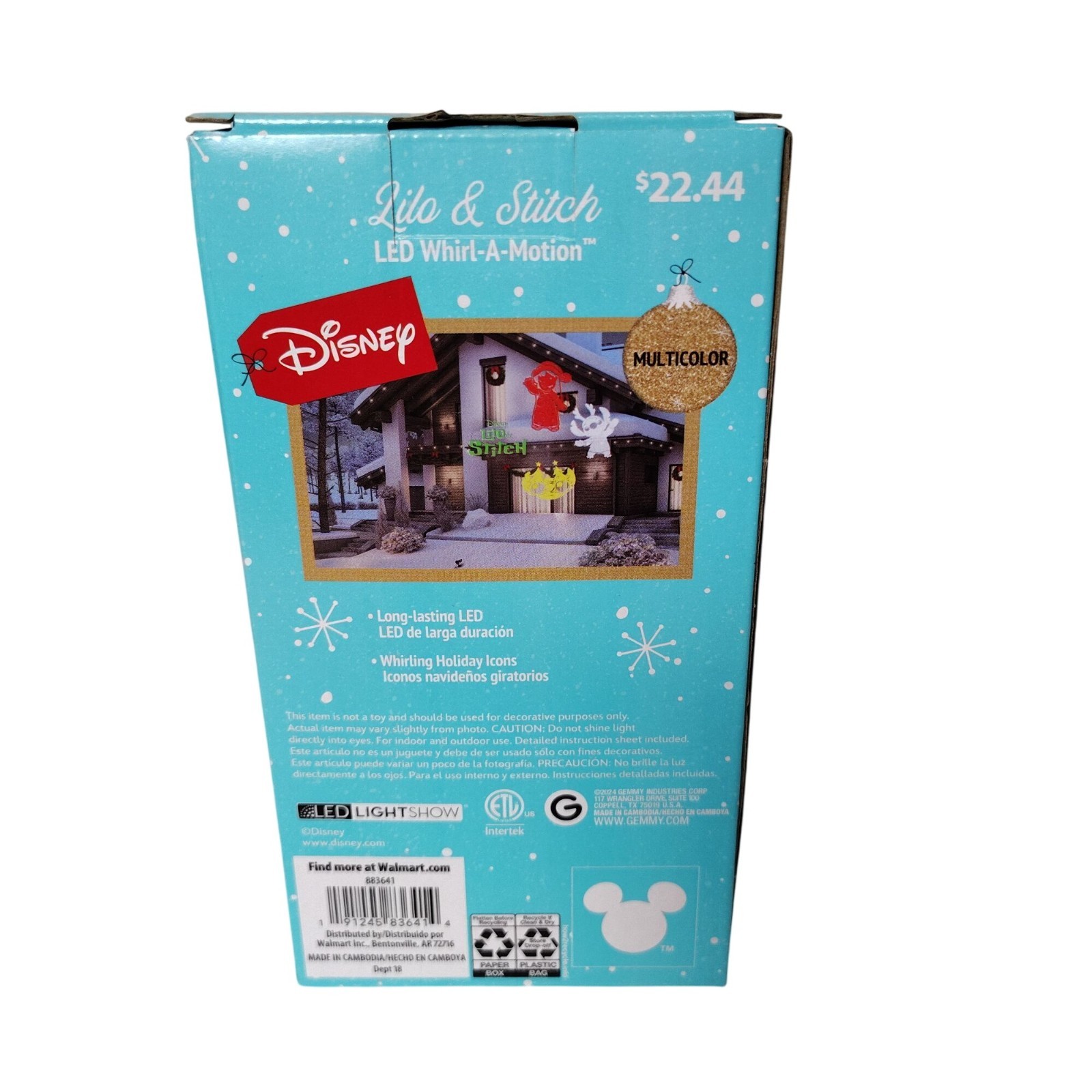 Disney Lilo and Stitch LED Whirl-A-Motion Christmas Outdoor Light ...