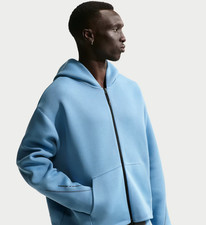 Nike Tech Men's Fleece Full-Zip Hoodie Work Blue Mens IF1319-486