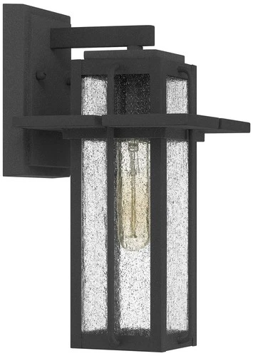 Quoizel Randall 13" High Mottled Black Outdoor Wall Light - Picture 2 of 6