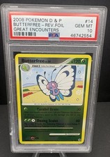 2008 POKEMON DIAMOND & PEARL GREAT ENCOUNTERS #14 BUTTERFREE-REVERSE FOIL PSA 10 on eBay