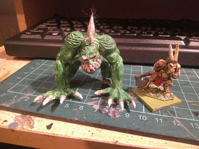 Höhlenmonster 28mm Metall lackiert Ral Partha