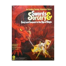 SPI Wargame Swords & Sorcery (Red Box Ed) Box VG/VG+
