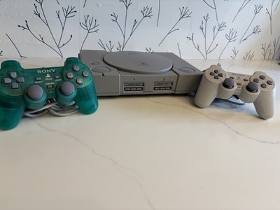 Sony PlayStation One PS1 Console SCPH-9001 Bundle with Emerald Green Controller