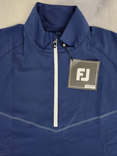 Footjoy Zephyr Windshirt Long Sleeve Navy Men's Size Medium New - Picture 2 of 10