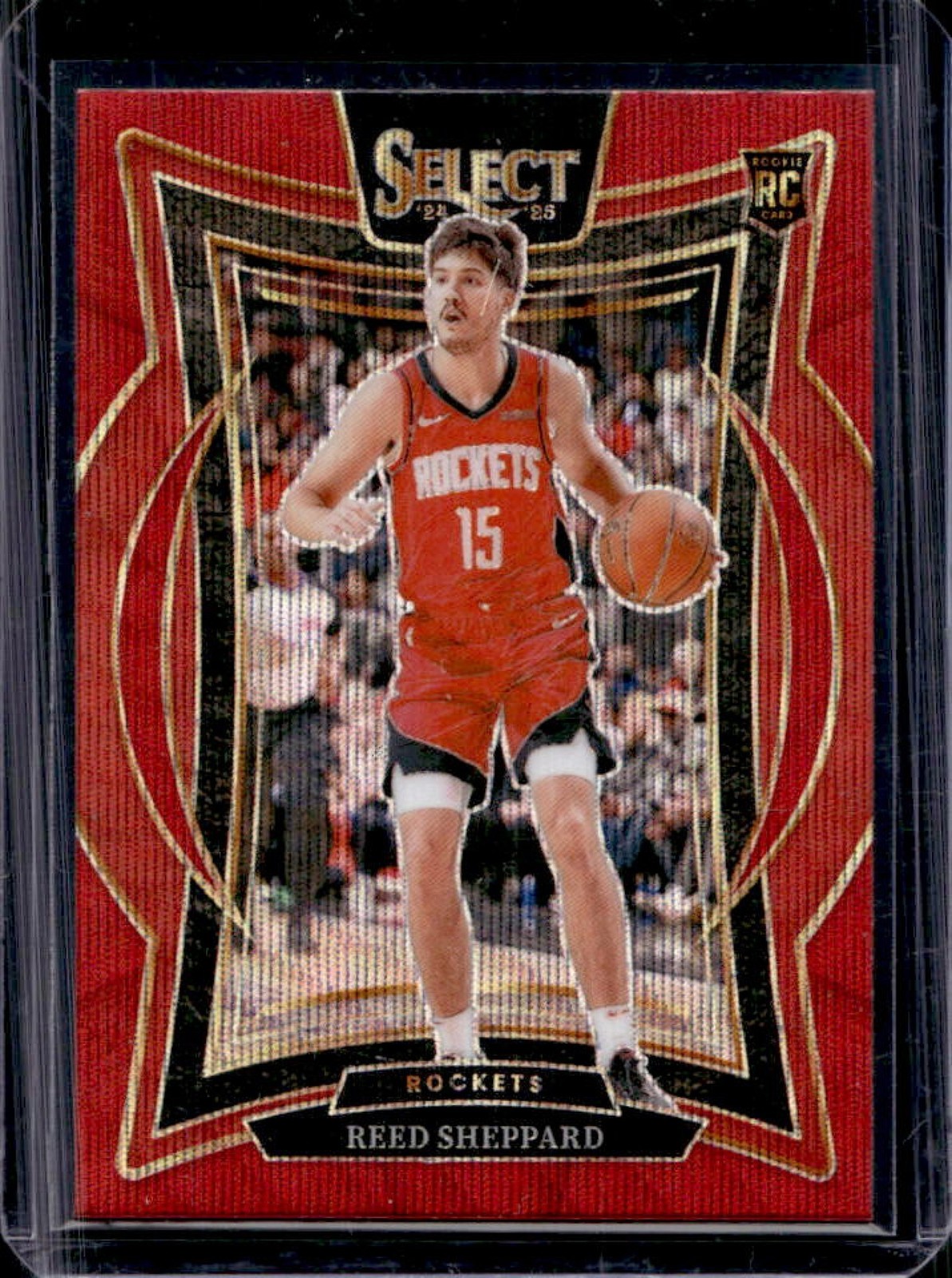 2024-25 Panini Select Reed Sheppard Concourse RC Red Wave Prizm #68 Rockets